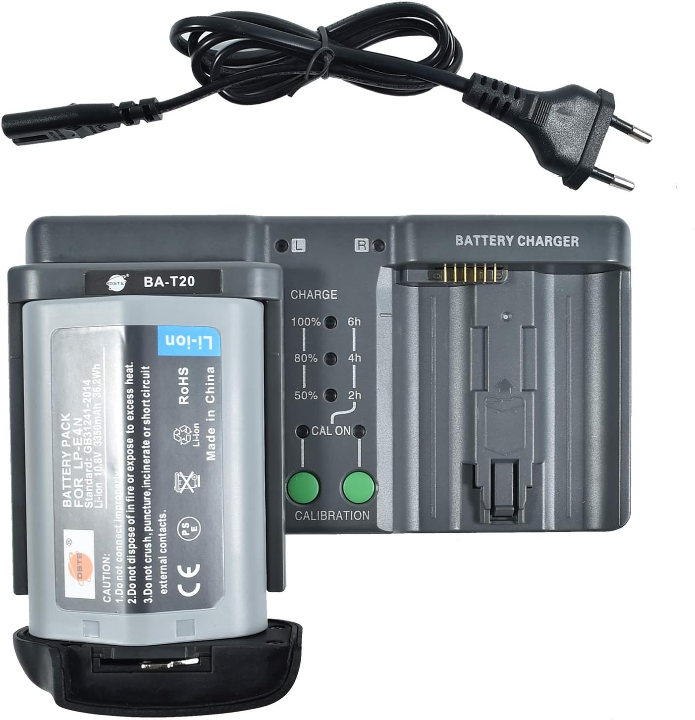 DSTE Electron Batterie Li-ION LP-E4N Compatible Avec Canon LP