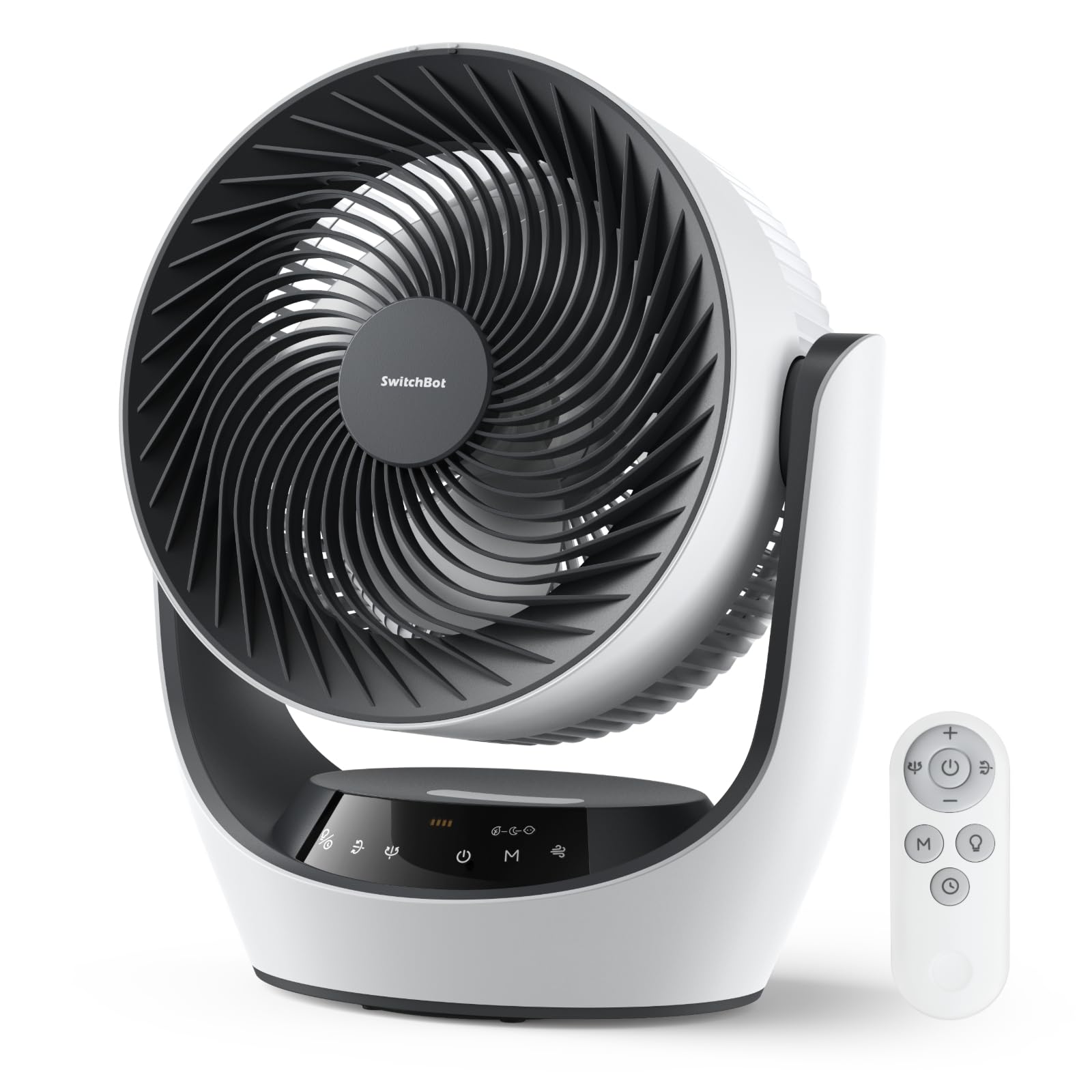 SwitchBot Smart Desk Fan Portable, 22dB Silent Rechargeable Fan