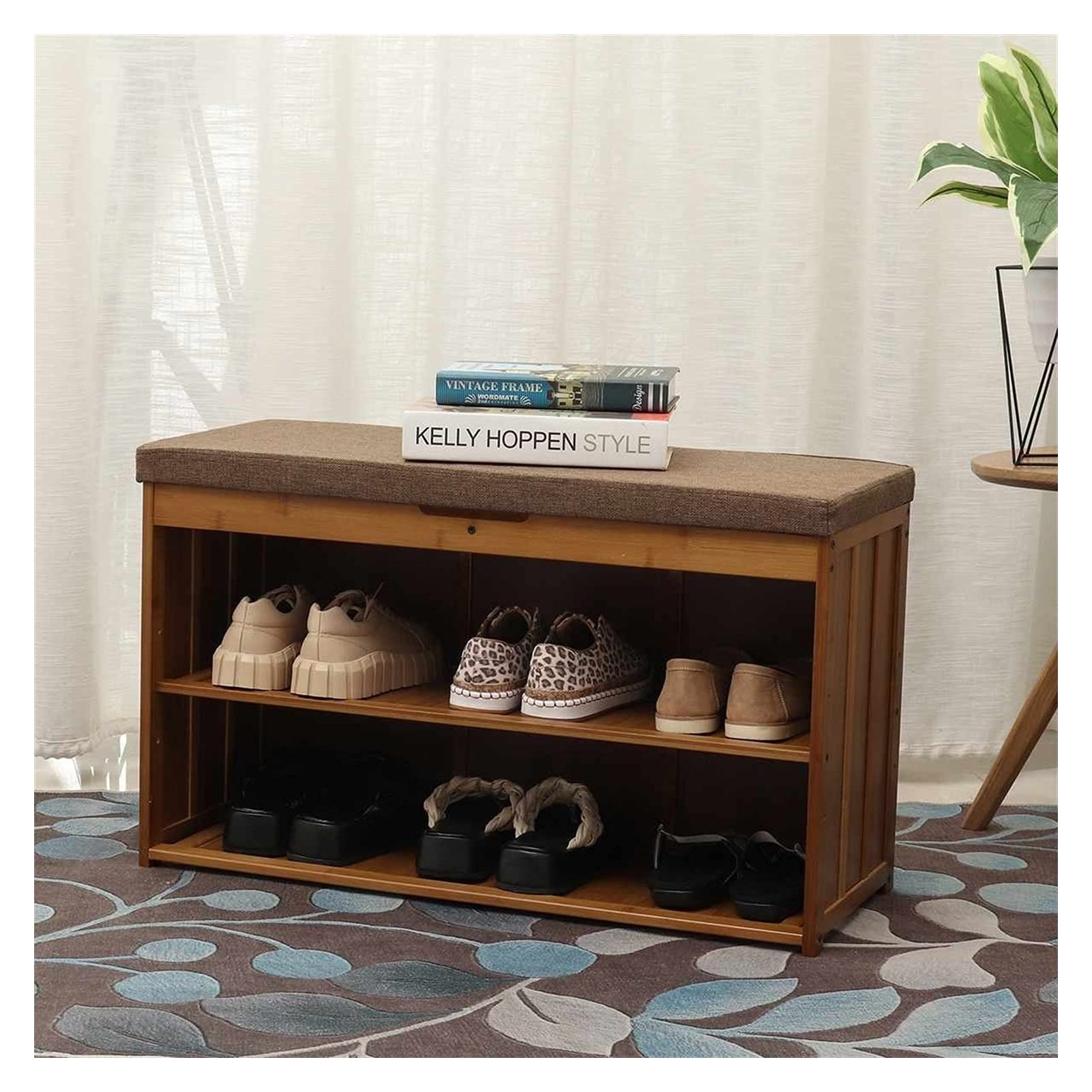 Banc à chaussures pour couloir meuble de rangement pratique avec tabouret d'entrée