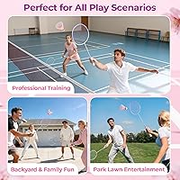 Vista 9 de HIRALIY 12/24 Pack Badminton Birdies Nylon, Durable Shuttlecocks for Backyard & Baseball Batting Practice, Wind Resistant Yellow/Pink Bulk Ball Set