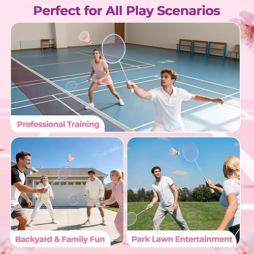 Miniatura 9 de HIRALIY 12/24 Pack Badminton Birdies Nylon, Durable Shuttlecocks for Backyard & Baseball Batting Practice, Wind Resistant Yellow/Pink Bulk Ball Set