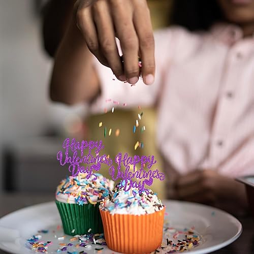 Miniatura 180 de Rsstarxi 36 Pack Happy Valentine's Day Cupcake Toppers Glitter Cupid Love Heart Lip Kiss Me Be Mine Cupcake Picks for Valentine's Day Theme Wedding