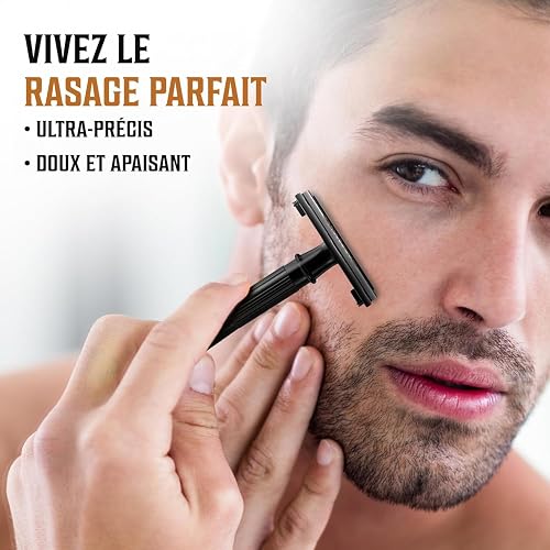 Viking Revolution 100 Lames Rasoir De Sureté - Pack Securite En Acier Inoxydable Japonais Pour Un Rasage Doux, Précis & Propre - Pour Homme - 6