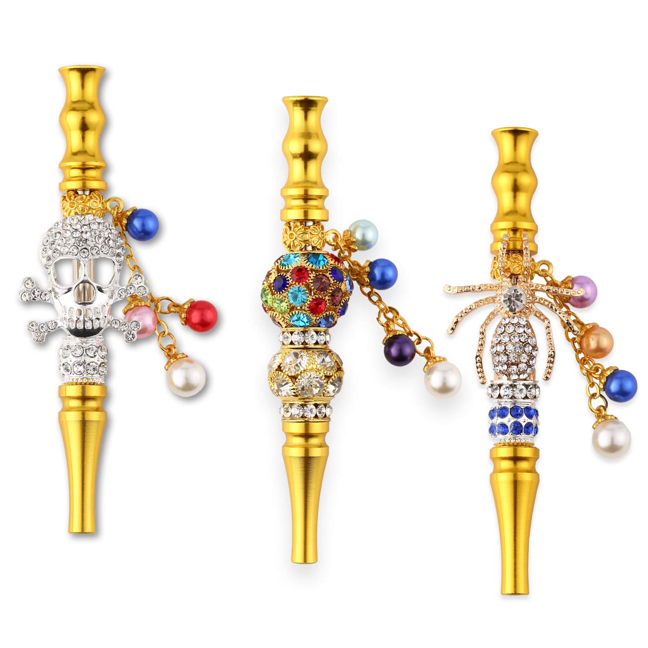 Buy Metallic Diamond Hookah Tips Shisha Nargila Hose Mouth Tips