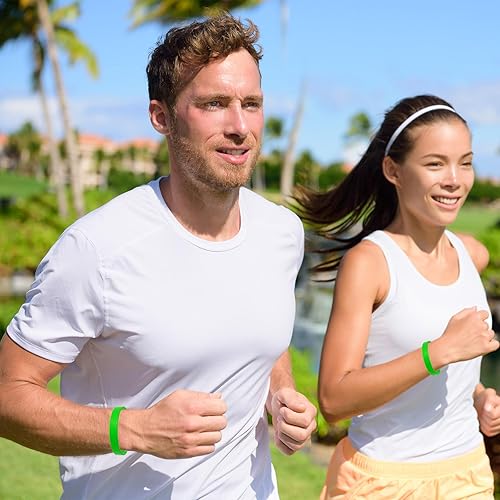 Miniatura 5 de 120 pulseras de goma de silicona verde, unisex, para equipos deportivos, juegos de fiesta, decoraciones de moda