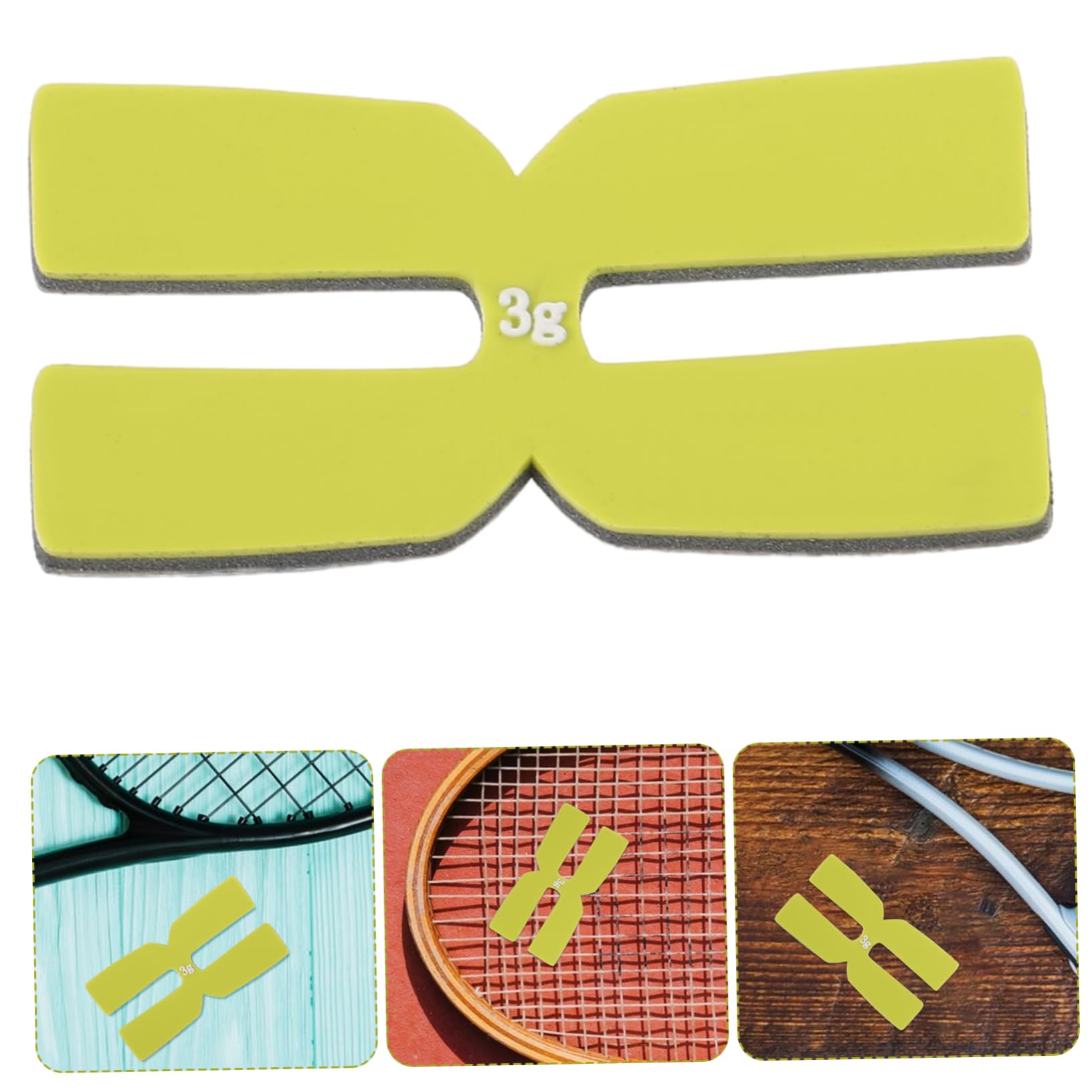 ibasenice Tennis Racket Silicone Weighted Pad H-Shaped Weight Plate for Balance Accessory