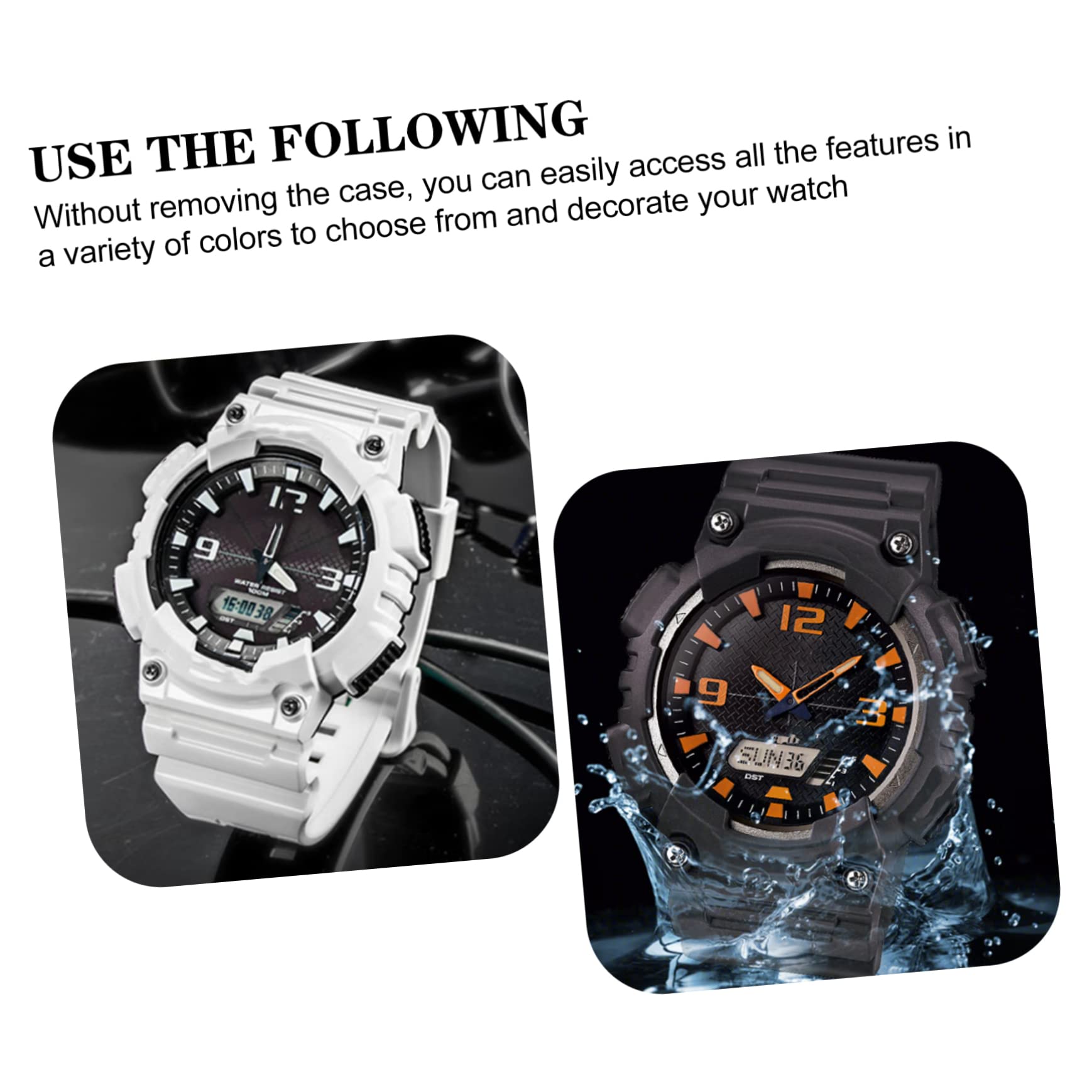 BESTonZON 5pièces Bumper De pour Montre Coque De Écran Compacte Et Accessoire Et Pratique pour Montre Homme Aux Et Facile à Installer
