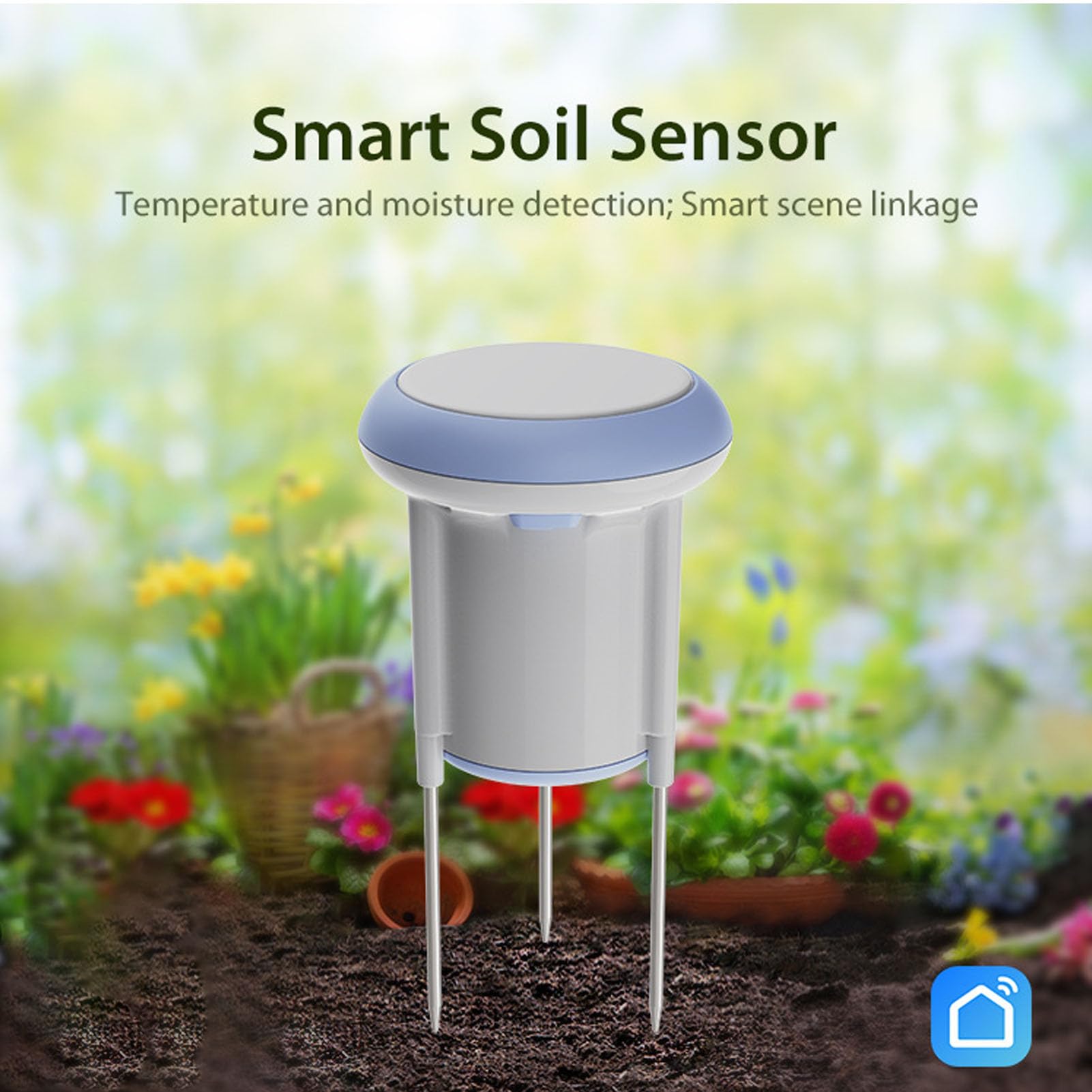 Domary Sensor Inteligente de Temperatura y Humedad del Suelo WiFi Resistente Al Agua IP66 para Monitoreo de Aplicaciones