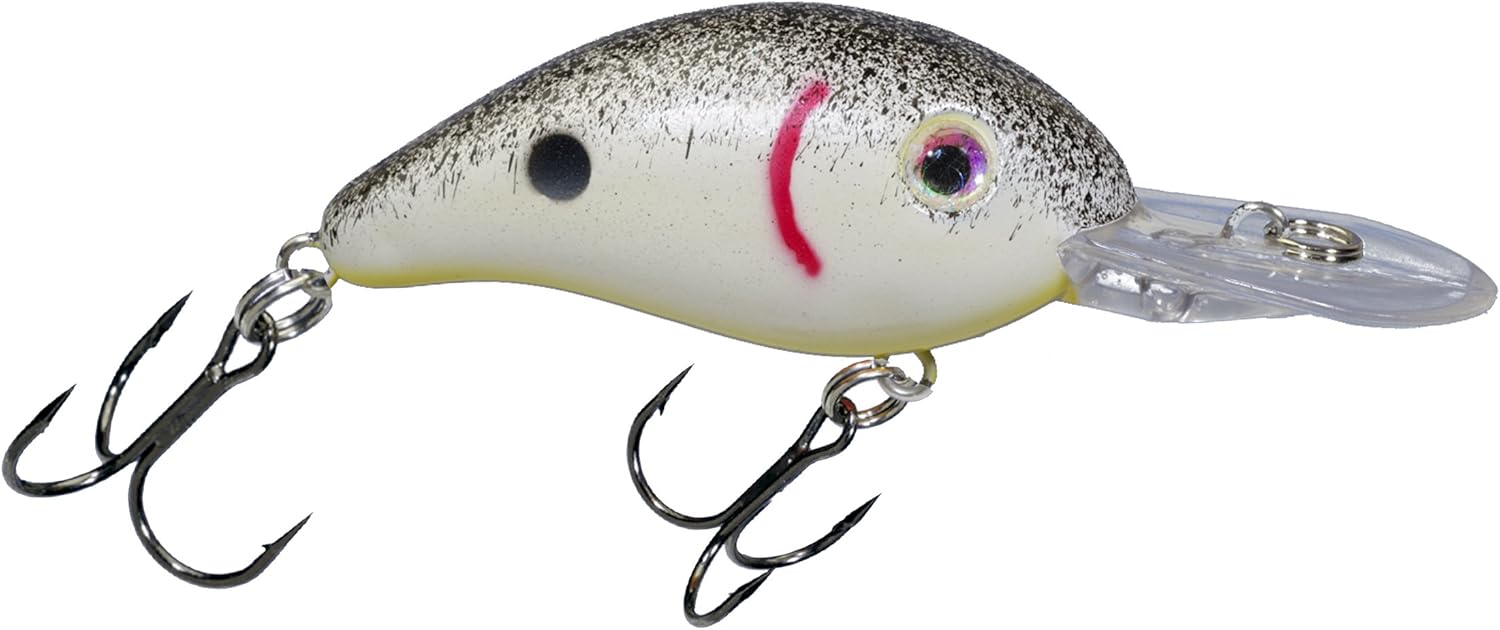 Strike King Pro-Model Series 3 Bait Pearl/Blk Splatter w/ Chart Belly 0.058
