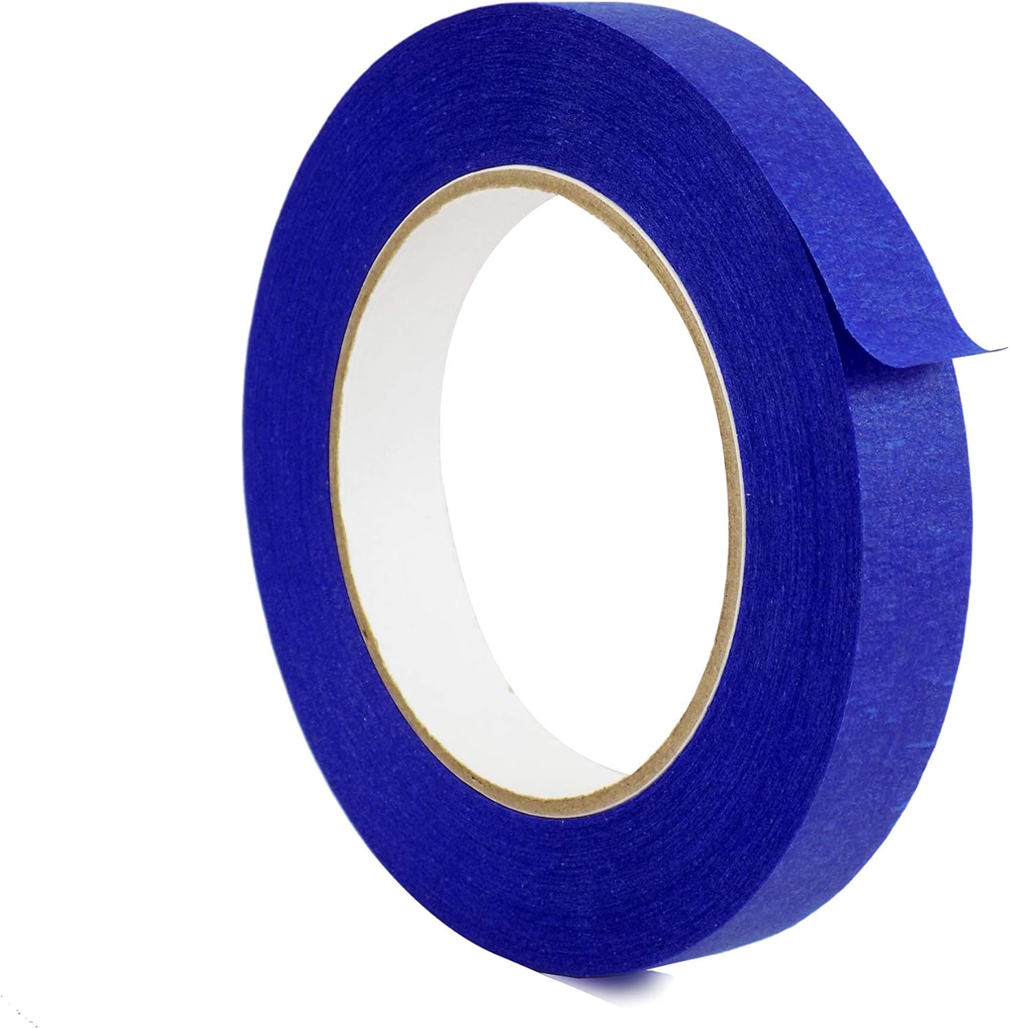WOD PMTB14UV Professional Grade Blue Painters Masking Tape - 1/2 inch x 60 yds (Pack of 72) Multi-Surface 14 Day Clean Release, 24-HR UV Resistant, Trim Edge Finishing Tape, High Adhesion Level