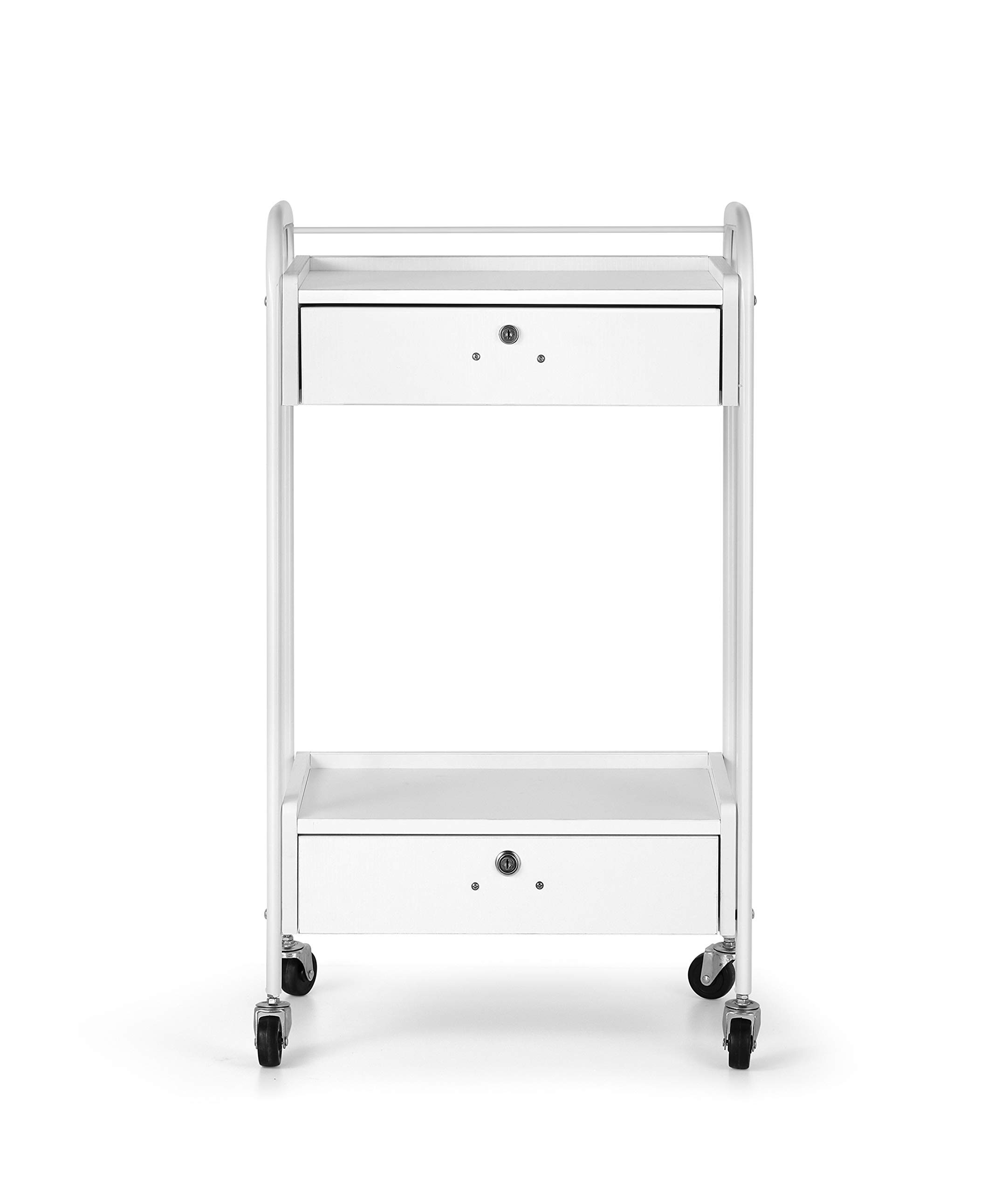 Buy Eastmagic Rolling Storage Cart 2 Lockable Drawers for Beauty Spa