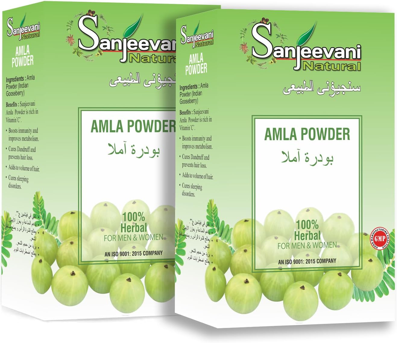 Sanjeevani Natural Amla Powder | 100% Pure Indian Gooseberry for Hair Strengthening & Conditioning | Rich in Vitamin C | 200g (Pack of 2 x 100g)