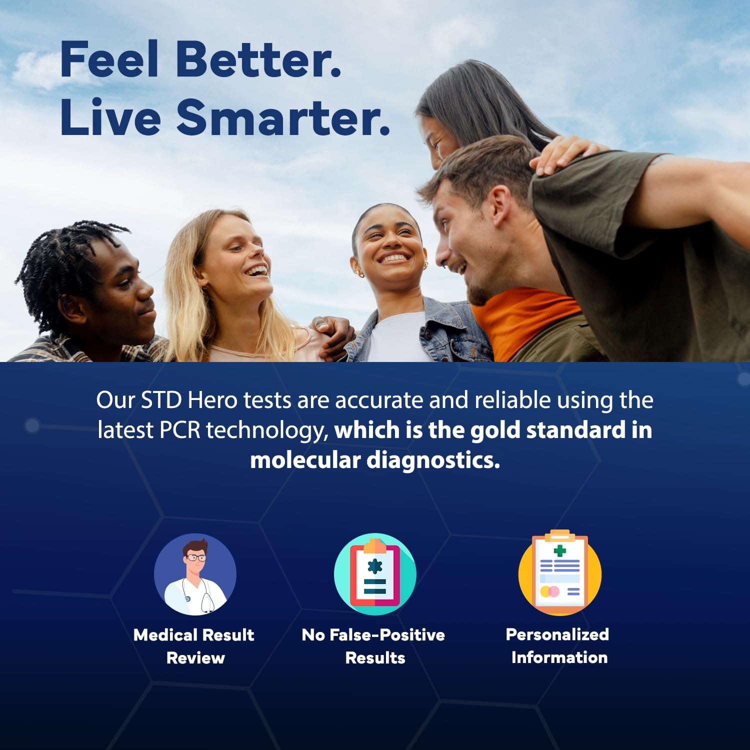 STD Hero at-Home HPV & Oral HPV Test Bundle – Easy Private Screening Kit for Men & Women, Discreet at-Home Use