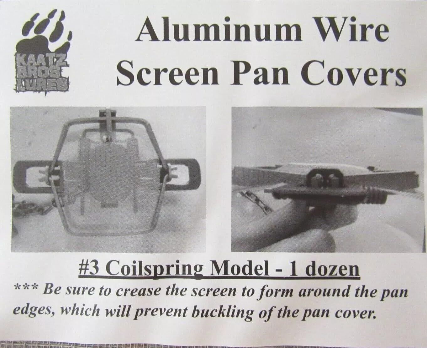 Aluminum Wire Screen Pan Covers #3 Coilspring Size 12 Pack