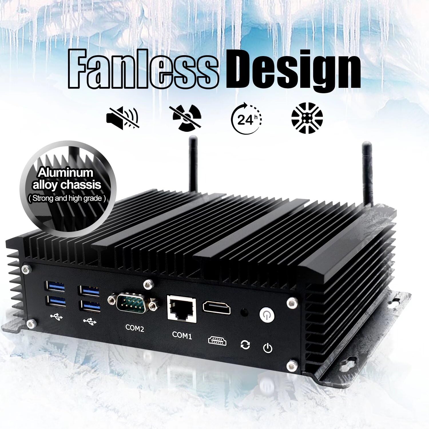 WEIDIAN Firewall PC Micro Appliance 2.5G, Fanless Computer 6 x 2.5GbE I225-V Port, Industrial PC Core i3-8140U, HD, USB3.0, WiFi, SIM Slot, Compatible With OPNsense etc (8GB RAM 128GB SSD)