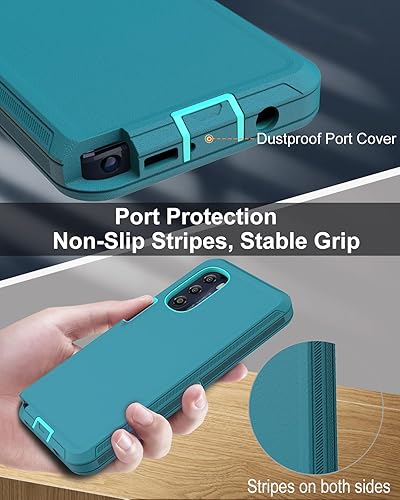 Miniatura 6 de Funda para teléfono Motorola Moto G Stylus 5G (2022), con protector de pantalla, cubierta de puerto a prueba de polvo, cubierta de goma de silicona