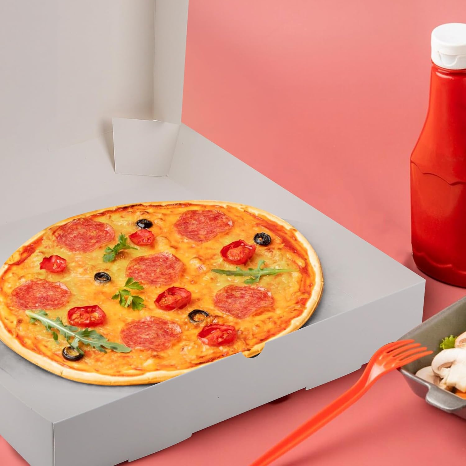 25 PCS Pizza Planet Pizza Boxes Bulk 12" x 12" x 2" Large Pizza Boxes Disposable Pizza Planet Box For Cake Cookies Food for Inspired Story Party Favor Party Decorations (25)