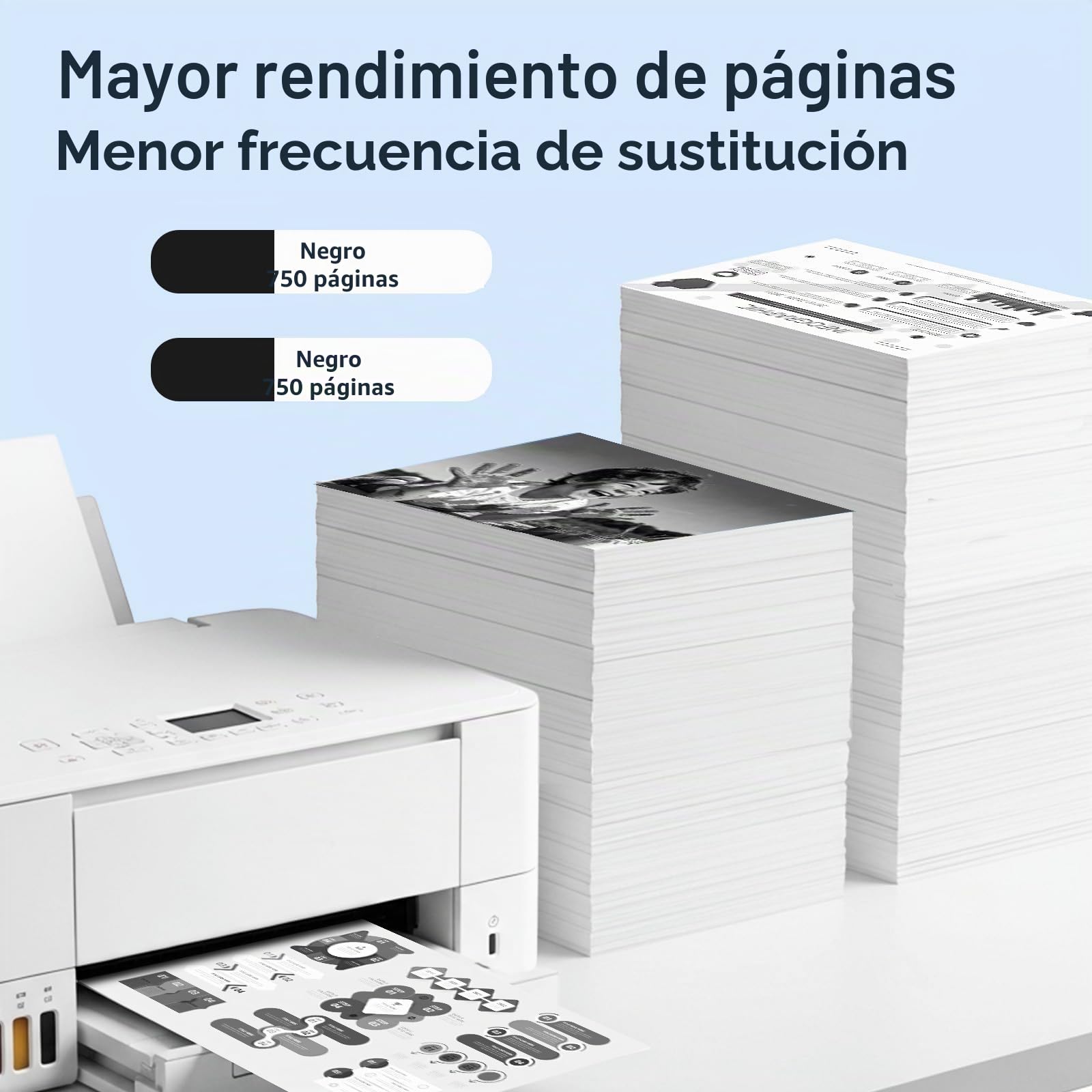 Cartuchos ECOINKO 62XL Negro - 1500+ Páginas, Reemplazo para Tinta HP 62 XL Negro Originales, Tinta Impresora 62 para HP Envy 5540 5541 5542 5543 5640 5642 5643 Officejet 200 200c 250 258 (Pack de 2)