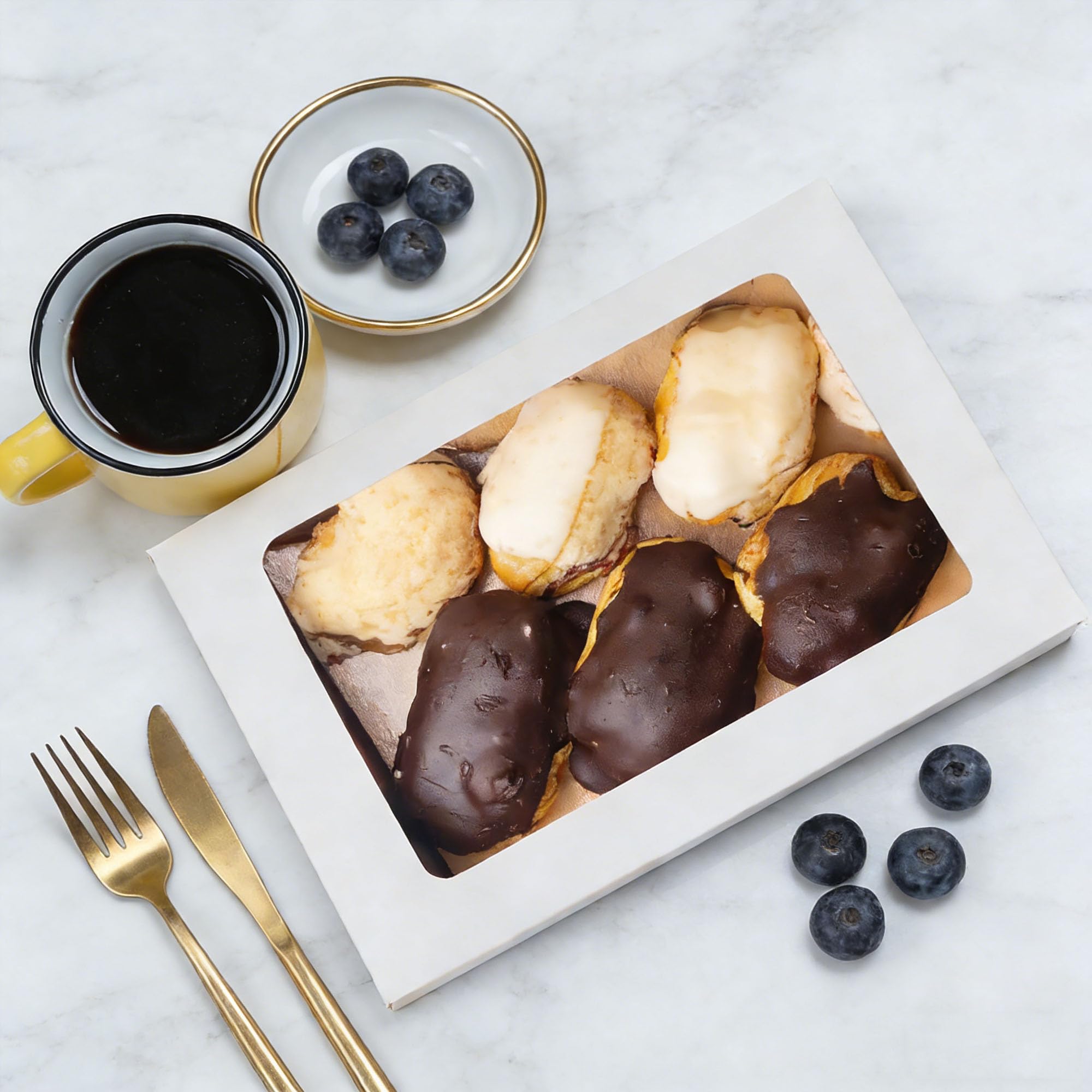 Cajas de panadería blancas con ventana, 9 x 6 x 3 pulgadas, para pastelería, postre, embalaje de pasteles, ideales para fiestas de cumpleaños, paquete de 30
