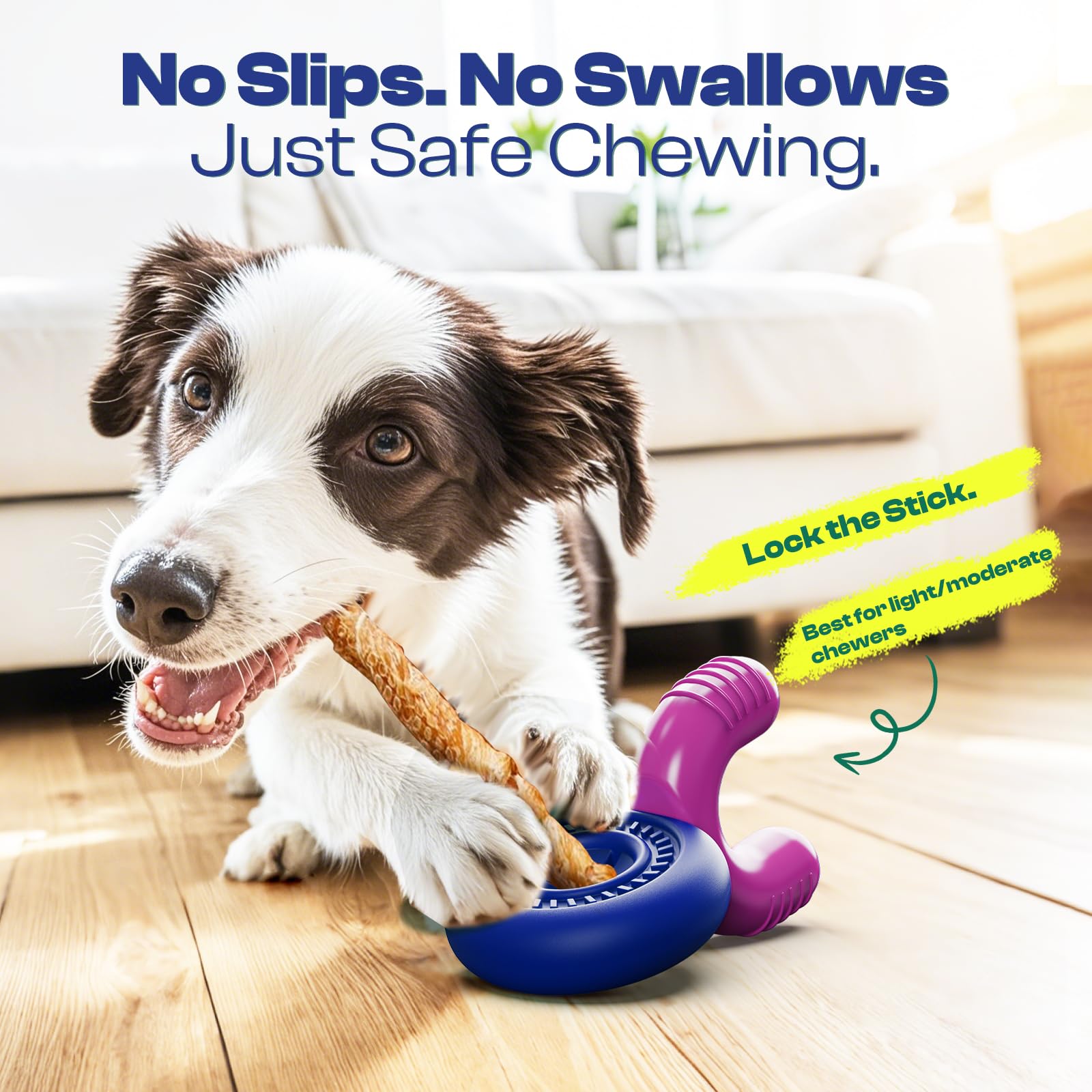 Carrot Shaped Bully Stick Holder For Dogs - Heavy Duty Chew Toy For Medium/Large Breeds, Prevents Choking, Includes Licking Grooves