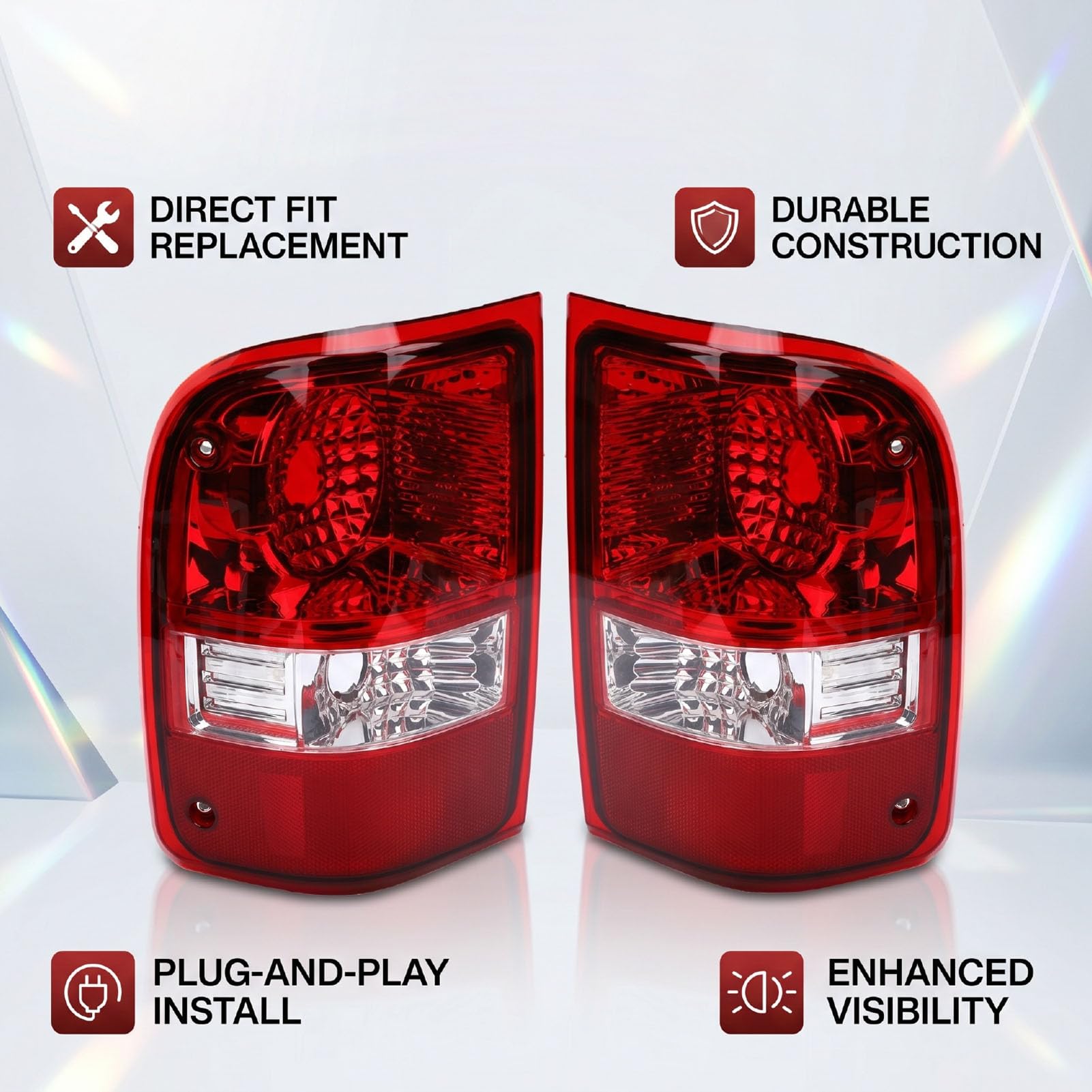 Faros Traseros Traseros Compatibles con 2006-2011, Juego de 2 Unidades
