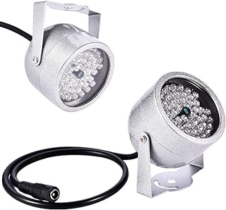 Outdoor Camera IR Illuminator Lights, DC 12V 1A CCTV IR Night Vision Illuminator Camera 48 LED Waterproof Replacement for Electronic Police Snapshot System Traffic Junctions