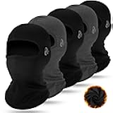 Suhine 5 Pcs Winter Balaclava Ski Mask Windproof Thermal Full Face Mask Cold Weather Balaclava with Reflective Stripe