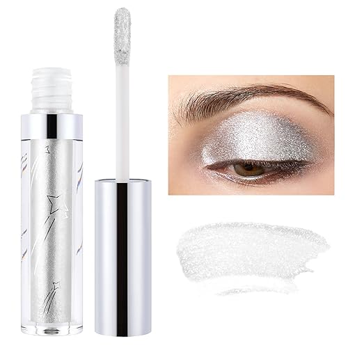 Miniatura 3 de Hotiary Sombra de ojos líquida con brillantina, pigmentos metálicos, metales de maquillaje brillantes para ojos, delineadores de ojos, sombra de