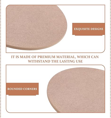 Miniatura 2 de Rueda de cerámica redonda de tablero de fibra de madera, murciélagos, tabla de cuña de arcilla de 9.8 in, tabla de secado de arte de cerámica,