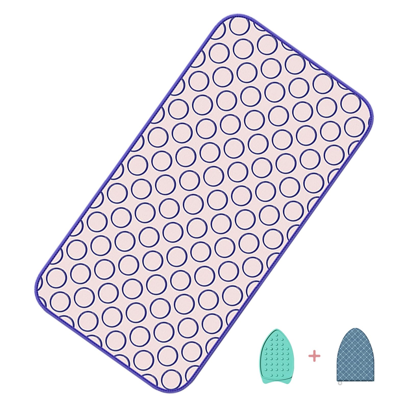 Telo per Stirare sul Tavolo, Telo da Stiro per Tavolo Portatile a Sei Strati di Protezione per Piano Tavolo, Lavatrice, Asciugatrice(Size:120 * 60cm/47 * 24in)
