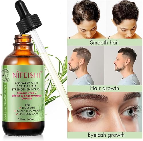 Miniatura 5 de Aceite esencial de romero, aceite de romero para el crecimiento del cabello, aceite de romero natural 100% puro para cabello y pestañas, estimula el