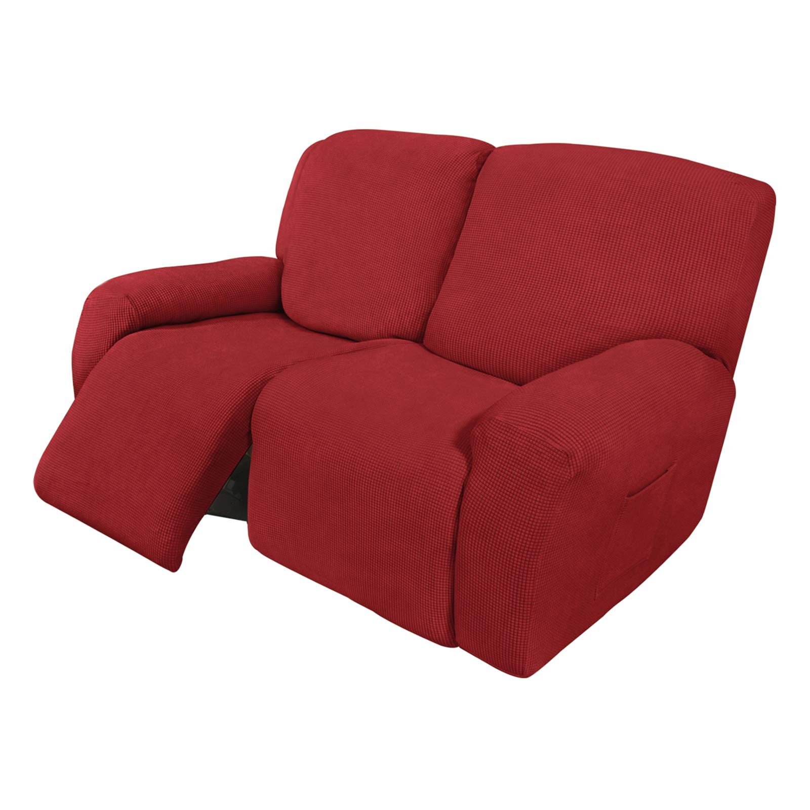 Easy-Going 6 Pieces RV Recliner Loveseat Sofa Slipcover Christmas Red