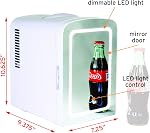 Koolatron Mirrored LED Mini Cooler/Mini Fridge for Cosmetics, Beverages, Food, or Medicines (4 Liters/4.2 Quarts)