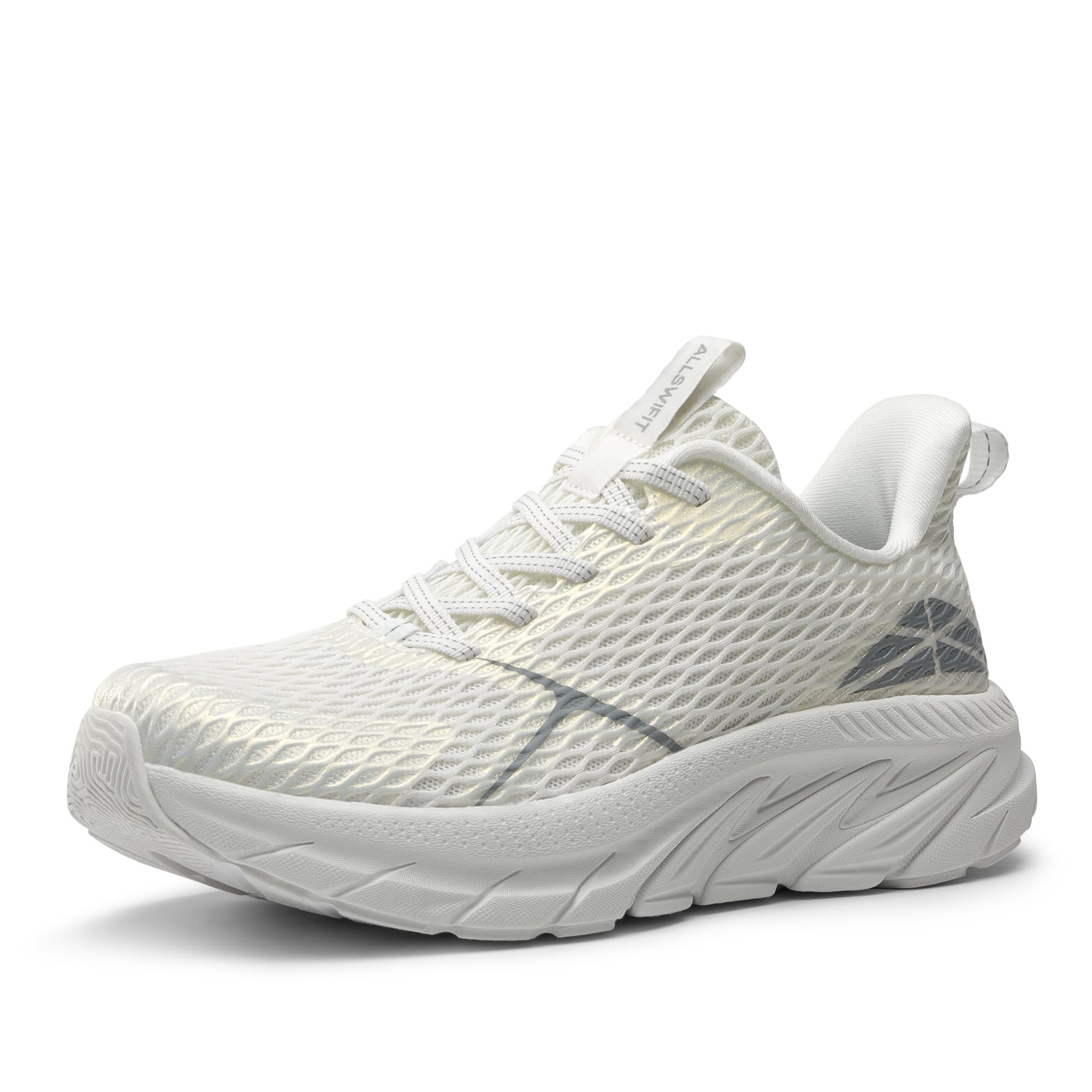 DREAM PAIRS Womens Trainers Road Running Shoes Comfortable Walking Shoes Athletic Workout Gym Cross Trainer Sneakers SARR009W,Size 6,All White,SARR009W