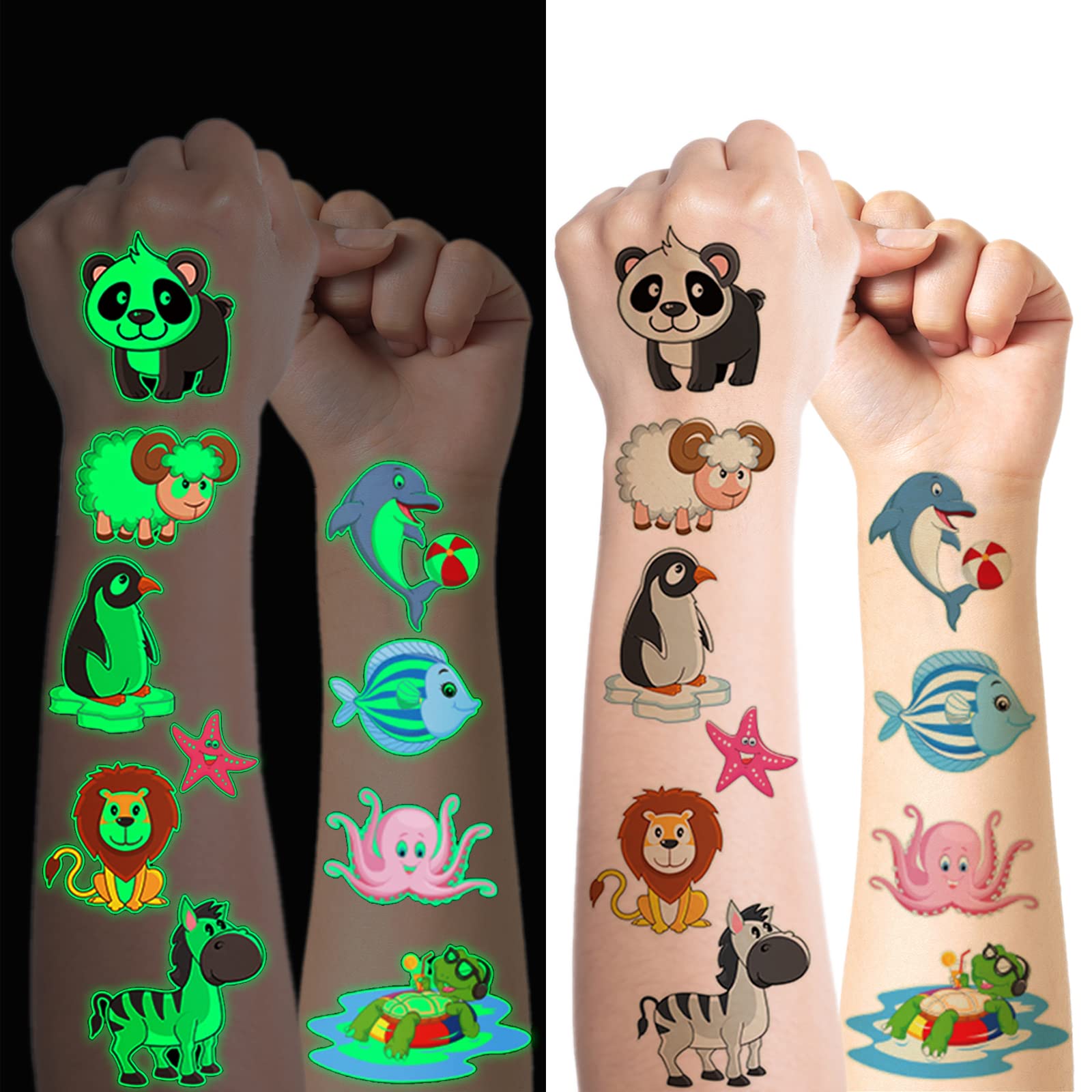 Pack De 12 Hojas De Tatuajes Temporales Infantiles | Más De 100 Diseños Con Tinta De Soja No Tóxica | Fáciles De Aplicar Y Quitar | Regalo Para Fiestas Y Cumpleaños