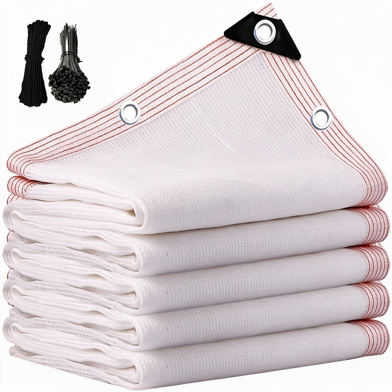 Tela de sombra blanca con protección UV resistente para refrescar el patio