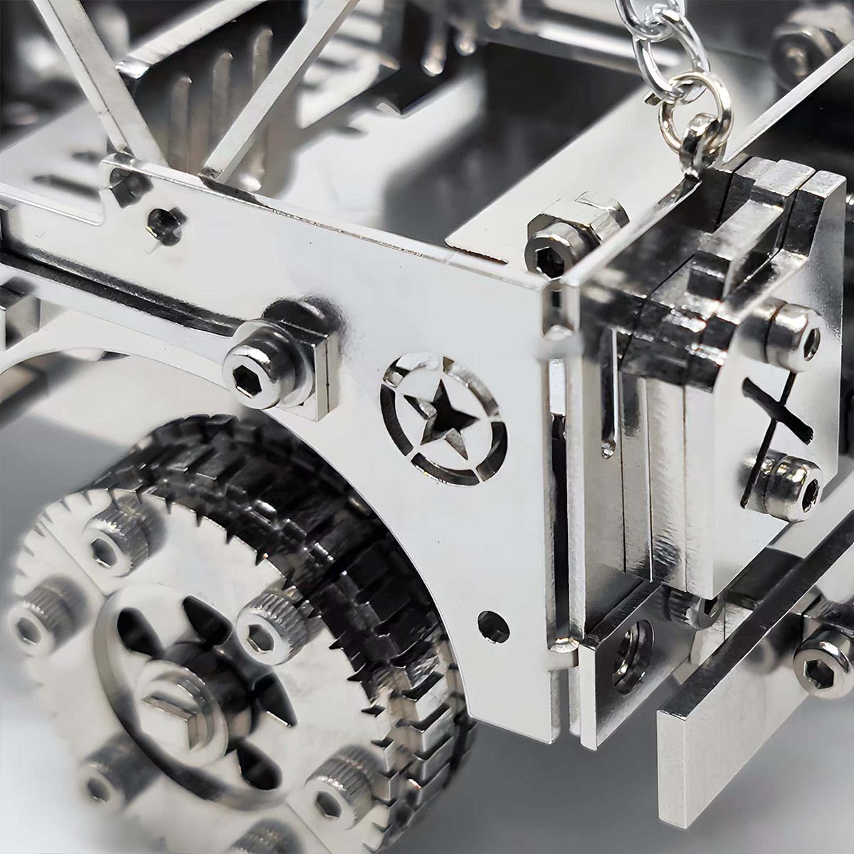 3D Metal Car Puzzle, Iron Blood Combat Vehicle 3D Steampunk Mechanical Metal Assembly Model Kit, Creative Ornament Gift for Jeep Enthusiasts