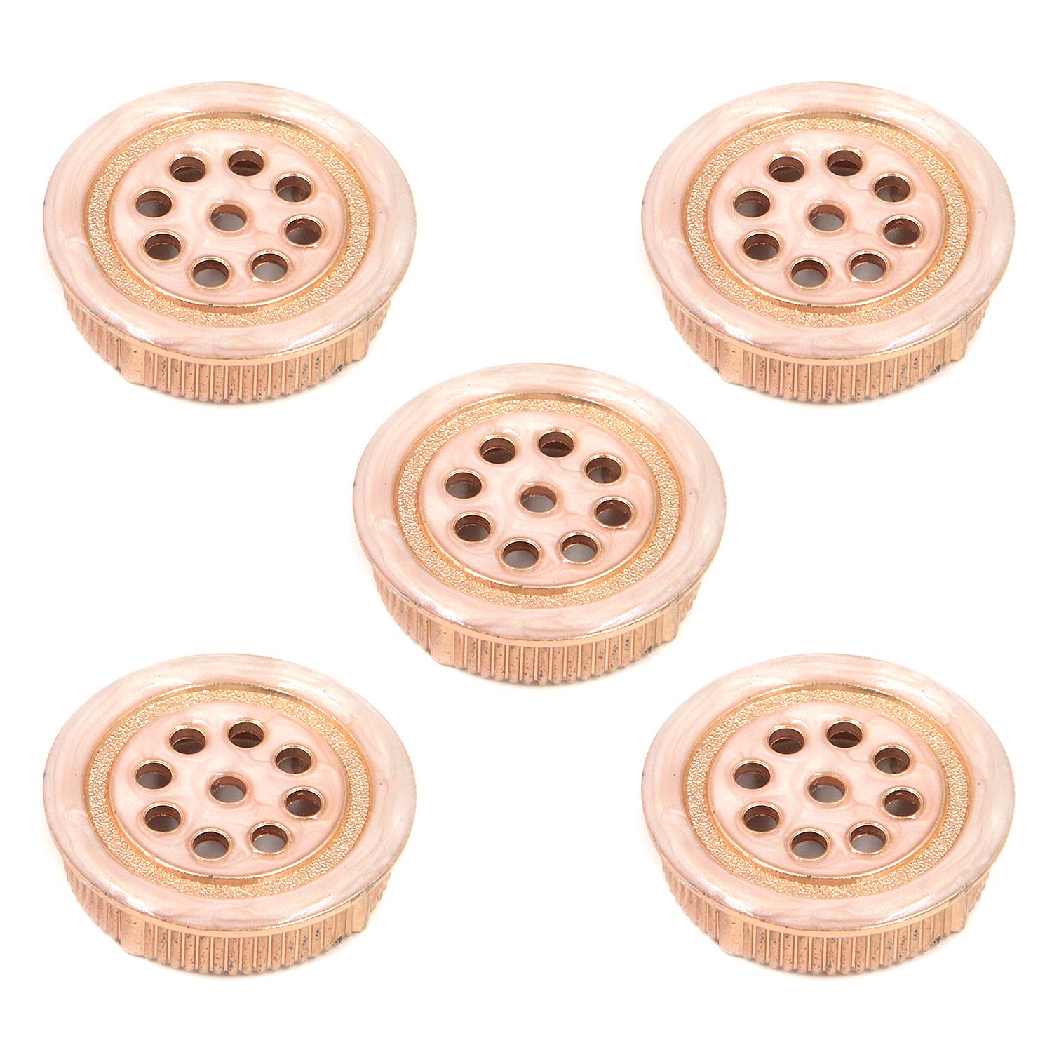 Tulead 5PCS Round Soffit Vent Zinc Alloy Vent Mesh Hole Decorative Air