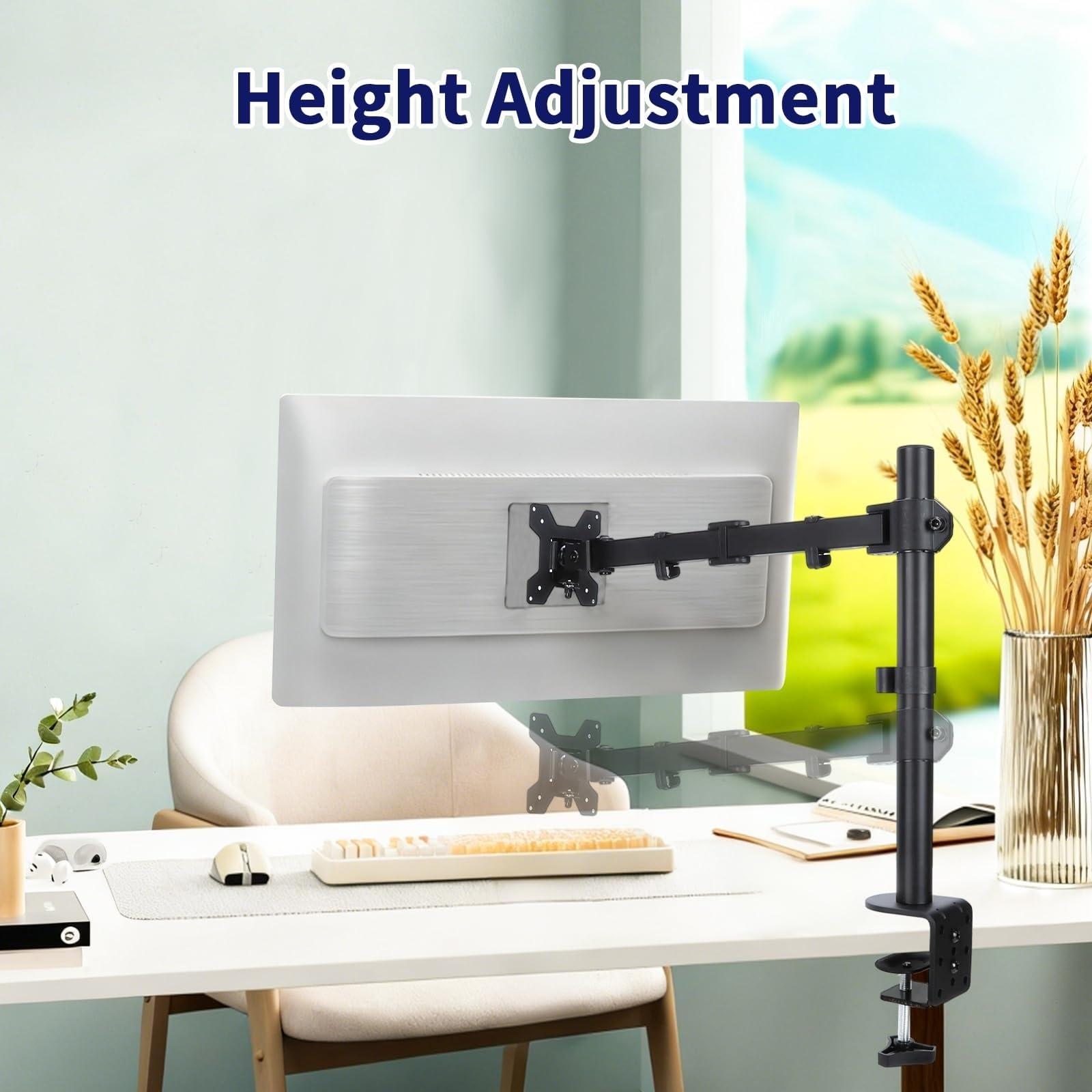 Braccio Supporto Singolo Monitor per Schermo 14-32" VESA 75x75/100x100mm