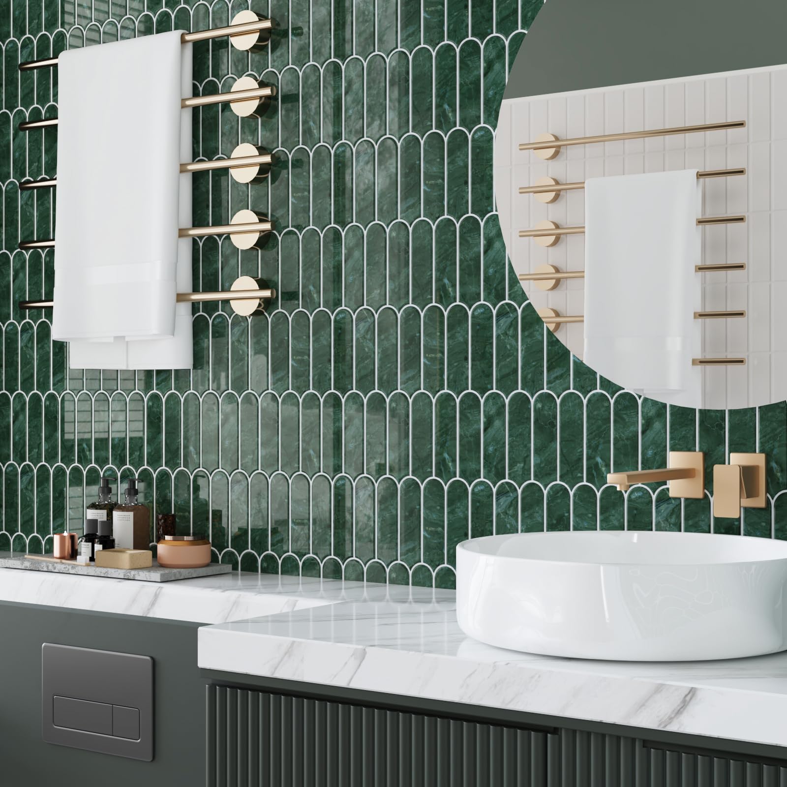 Zelfklevende 3D Mozaïek Tegelstickers - Waterdichte Zeshoekige Wandtegels Voor Keuken En Badkamer