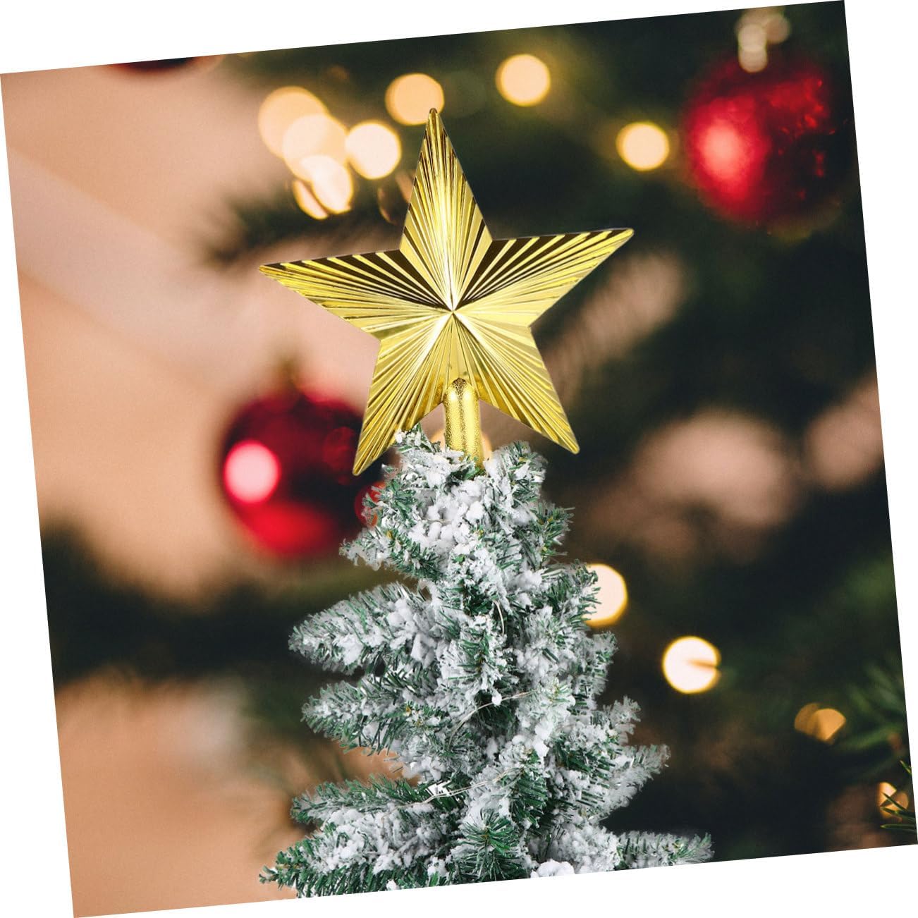 High Heel 2pcs Christmas Tree Top Star Christmas Star Topper Small Christmas Tree Topper Golden Plastic High Heel