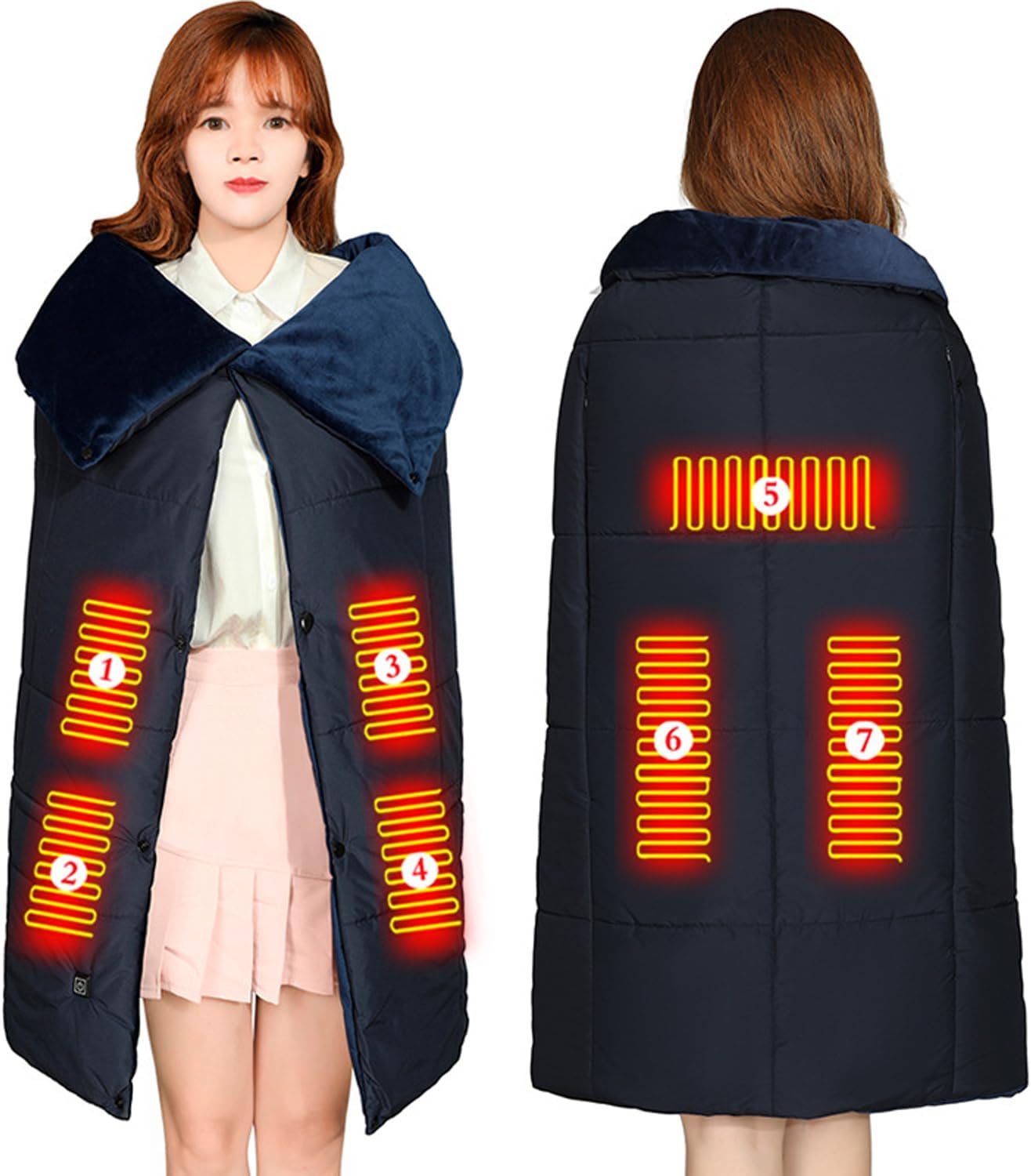 PAIKOE Portable Electric Blanket, Heated Warm Scarf Blanket, USB