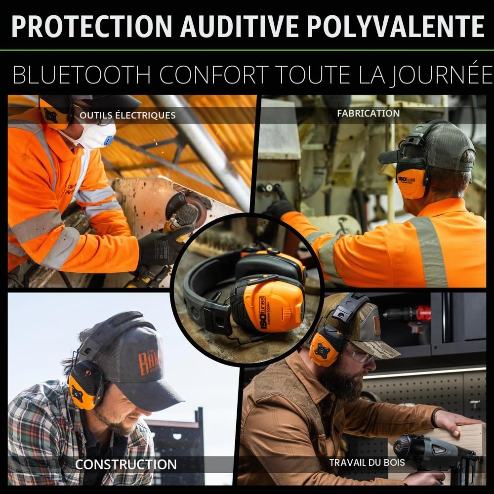 ISOtunes Link 2.0 Casque Anti Bruit Bluetooth EN352 50 h 25 DB