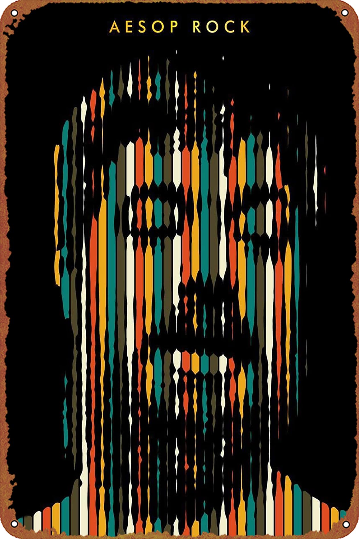 Amazon.com : Aesop Rock Rapper in Retro Color Music Poster Metal Tin ...