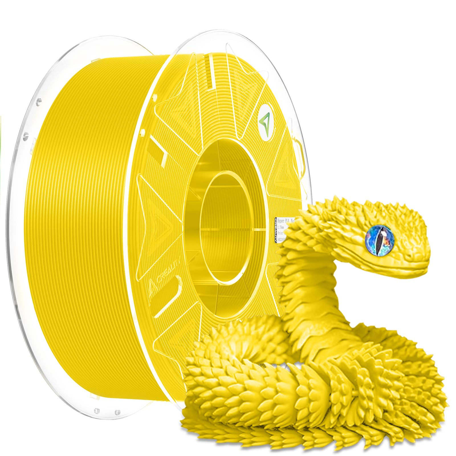 2025 New Official RFID CREALITY Hyper PLA RFID Filament 1.75mm for K2 Plus Combo, High Speed 30-600mm/s 3D Printer Filament, 1kg(2.2lbs)/Spool Hyper PLA RFID Support CFS, for Most 3D Printers Yellow
