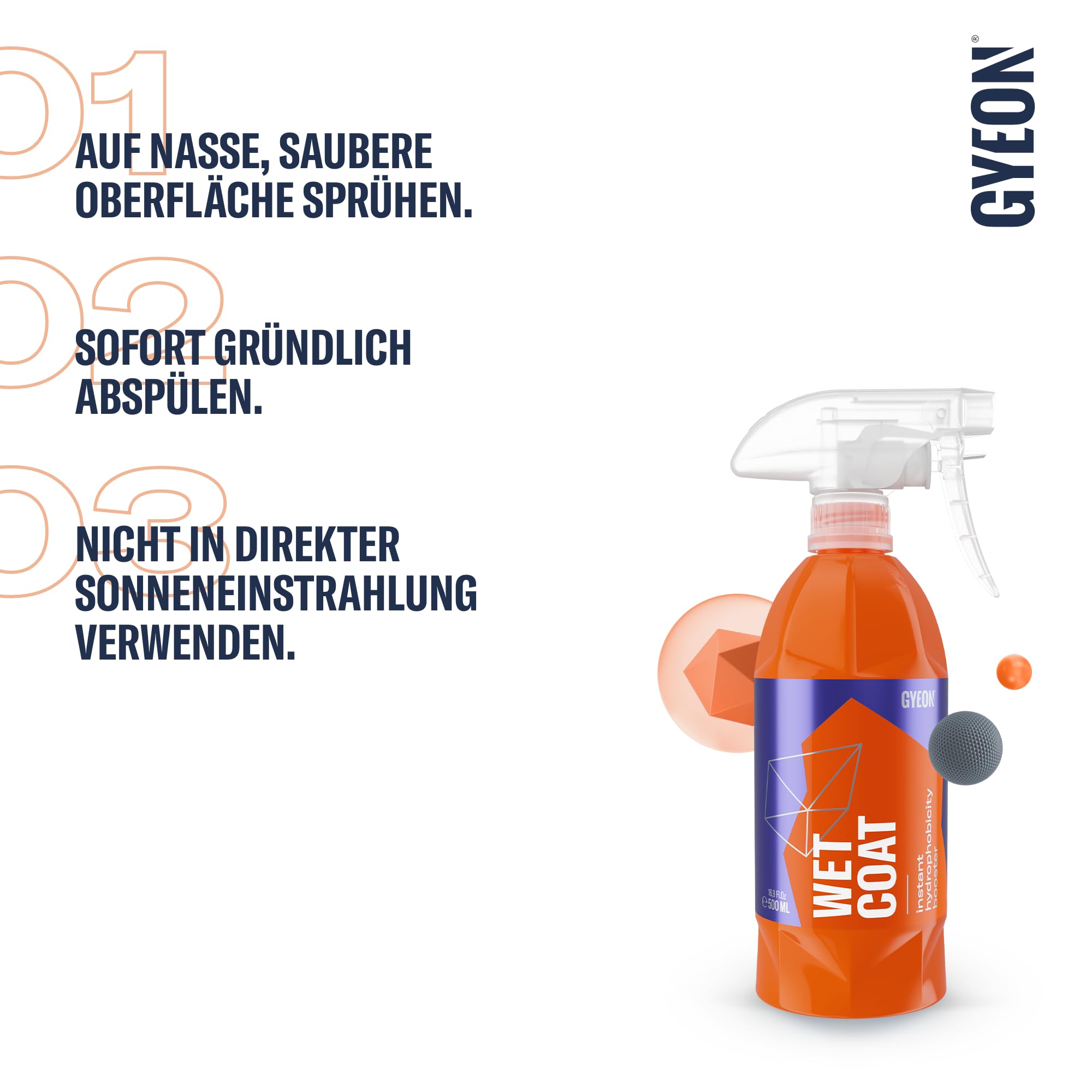 Gyeon Q²M WetCoat - Auto Nassversiegelung - hydrophobe Versiegelung, hoher Glanz, mindestens 12 Wochen (1000 ml)