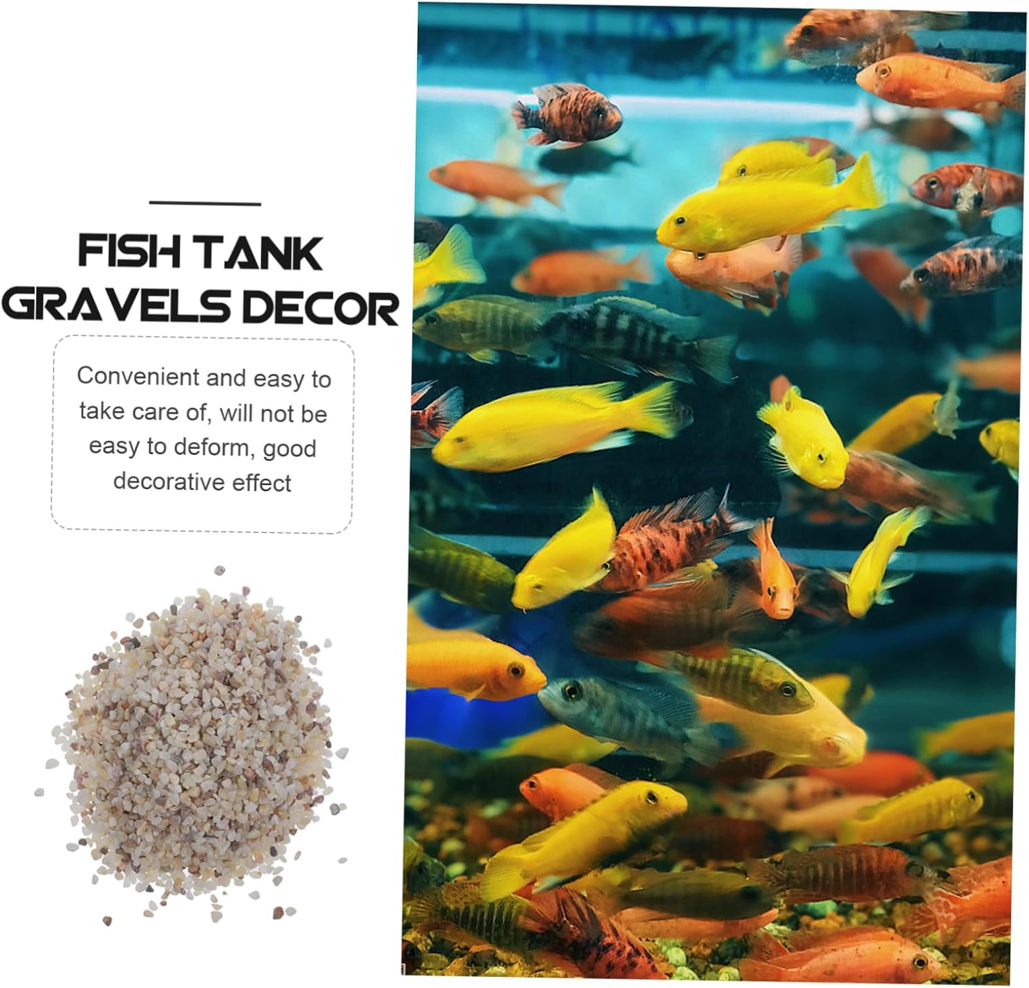 ABOOFAN 1set Crushed Gravel for Freshwater Aquarium Natural Polished Decorative Stones for Fish Tanks Turtle Tanks and Planted Aquariums to Maintain Substrate