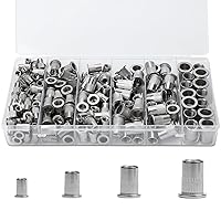 Vista 10 de 30 piezas tuercas de remache 3/8"-16, inserto roscado Nutsert de cabeza plana de acero inoxidable 304