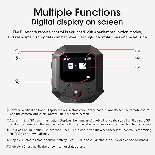 Miniatura 7 de YDW Control remoto GPS Bluetooth para DJI Osmo Action 5 ProAction 4, una máquina con múltiples controles, accesorios de acción inteligente de rango