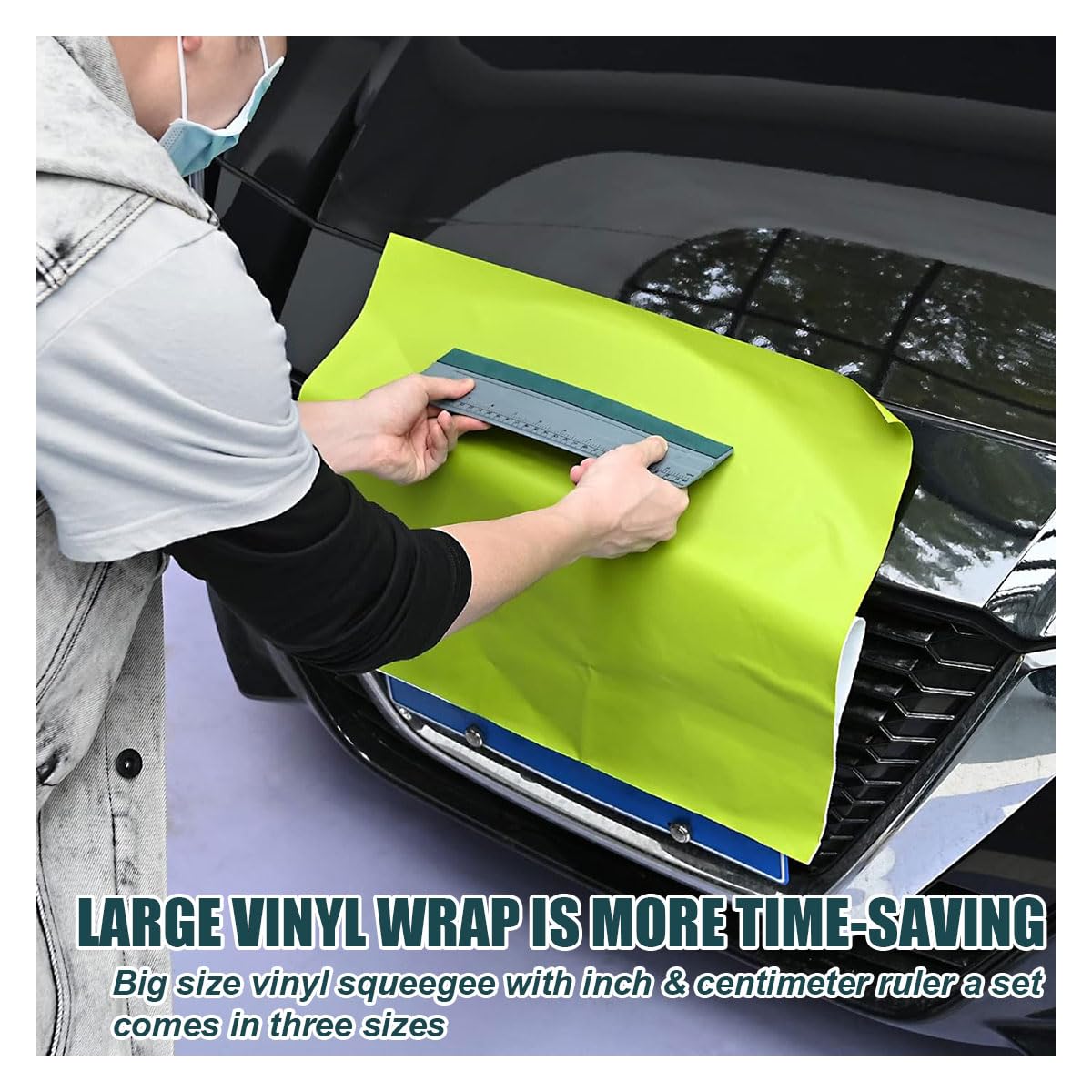 Vinyl Wrapping Tool Kit 8 Inch Vinyl Wrap Squeegee With Ruler & Felt ...
